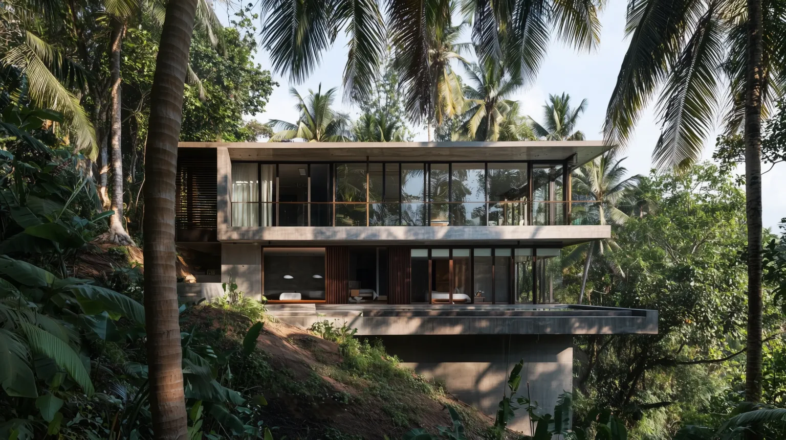 Ichumma's Neo exterior, modern villa in Wayanad