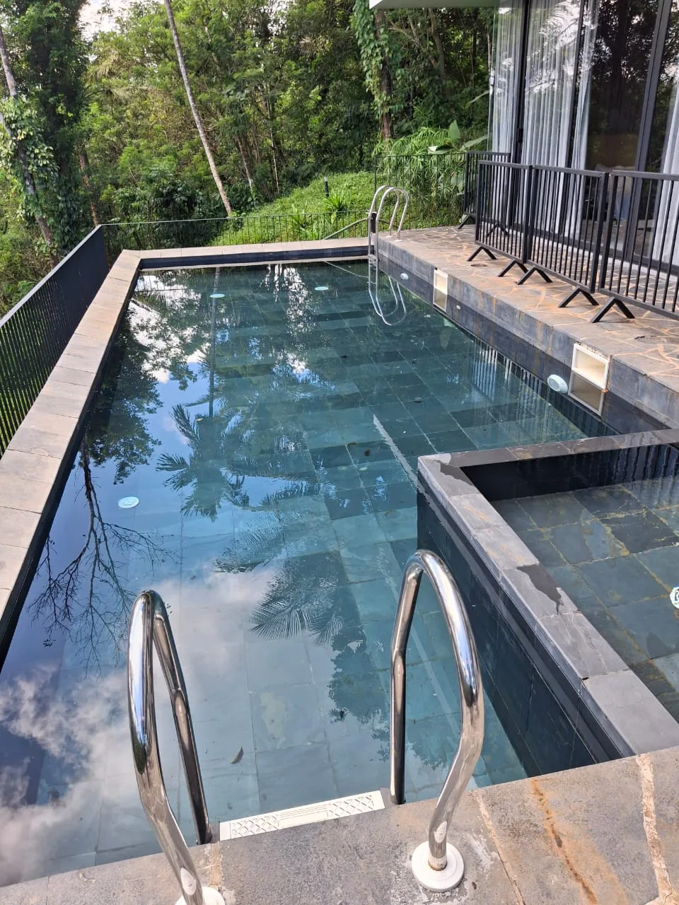Private pool with jungle view at Ichumma's Neo, Wayanad
