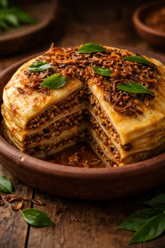 Chattipathiri layered rice bread Kerala