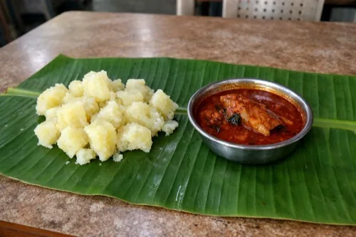 Kappa and fish curry Kerala